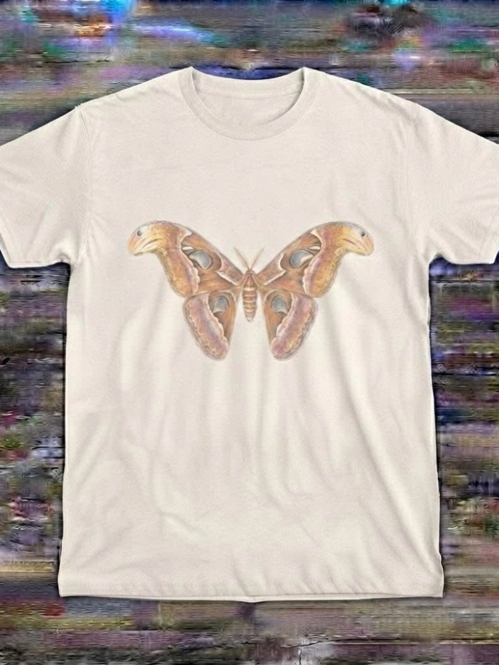 Boho Botanical Art Moth Vintage Style Graphic Tee